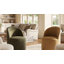 Chaise pivotante en lin avec roulettes cachées-421601431-435872614