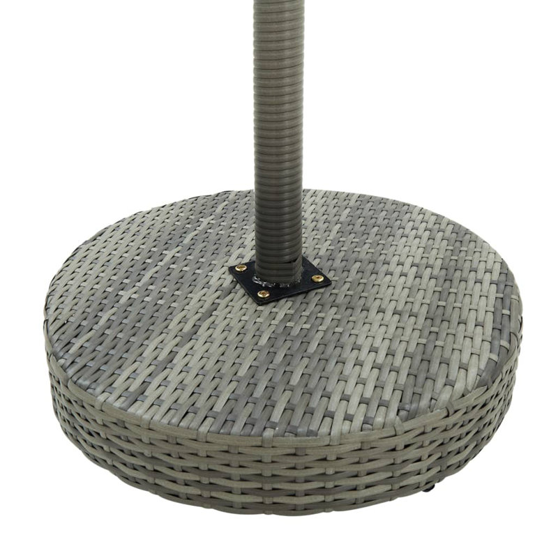 Patio Bar Set Outdoor Bistro Set Bar Stool Bistro Table Poly Rattan, Grey