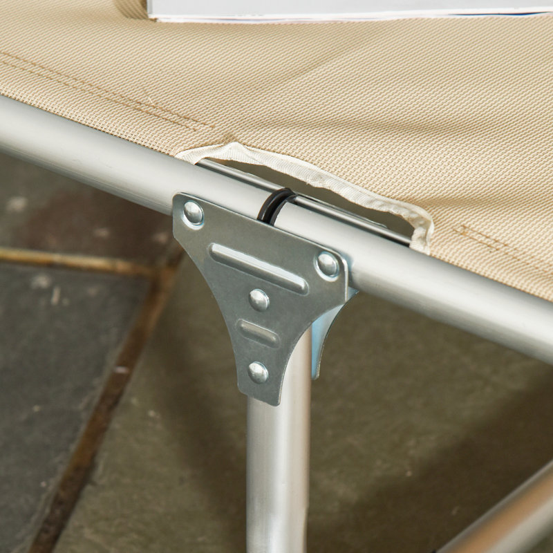 Aymelia 170cm Long Reclining Single Chaise, Khaki