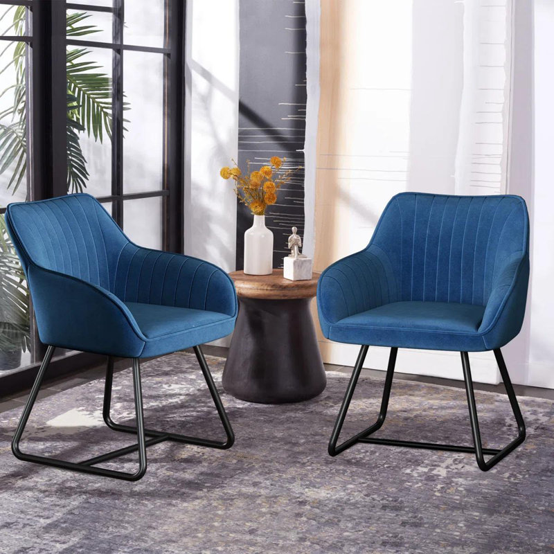 Upholstered Armchair, Blue