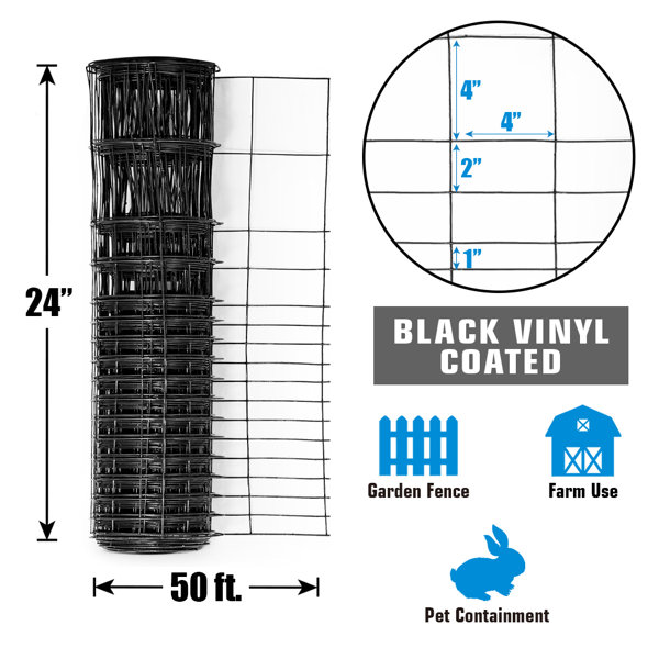 Fencer Wire Vinyl Coated 16 Gauge Rabbit Guard Fence, Poultry Outdoor ...