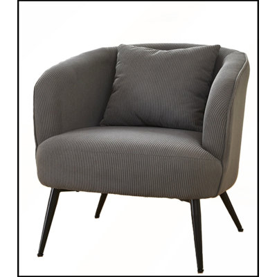 Fauteuil d'appoint luxueux en velours avec coussin pour le confort du salon et de la chambre à coucher