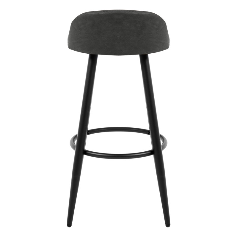 Ackeron Upholstered Counter Stool with Metal Frame, Anthracite