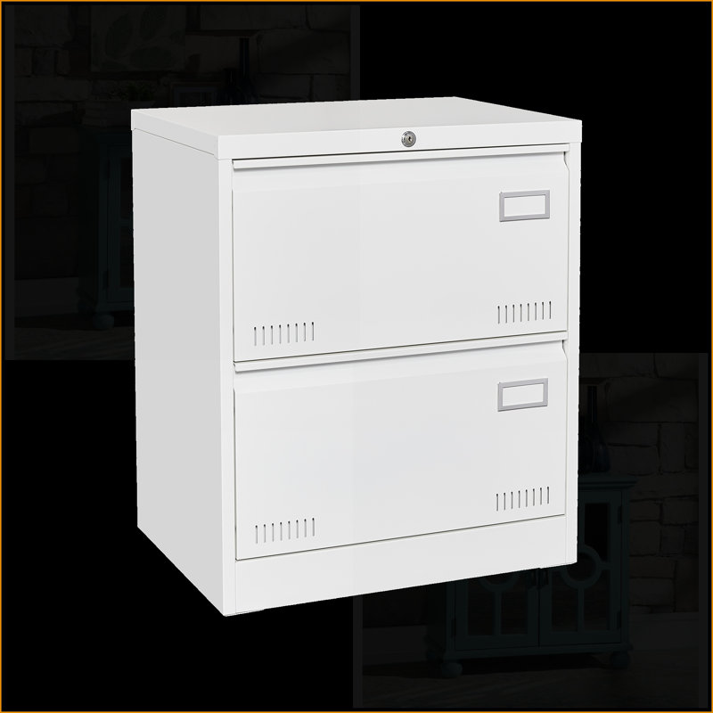 Filing Cabinet 3-Drawer Lateral Locking, Snow White Fits Legal/Letter/A4/F4 | Metal | Office, White