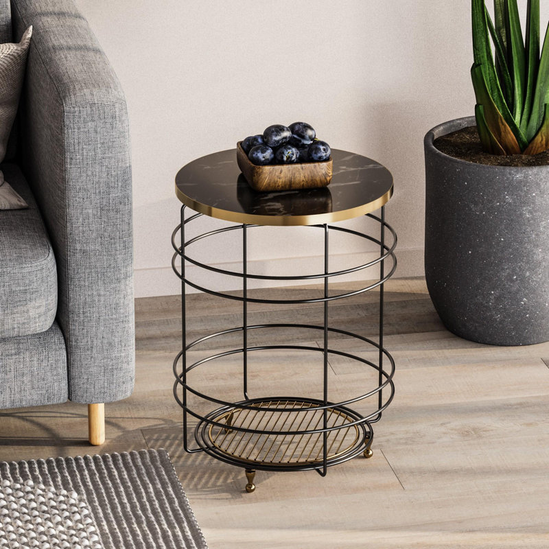 Glorias Drum End Table