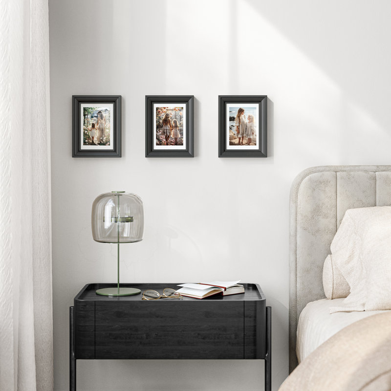 Cadres pour photos avec 6 tapis muraux, 3,5 po x 5 po, Noir, noir, noir, noir