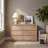 Curved Edge 47.24" Width MDF 6-Drawer Dresser Storage Accent Chest-1837896734