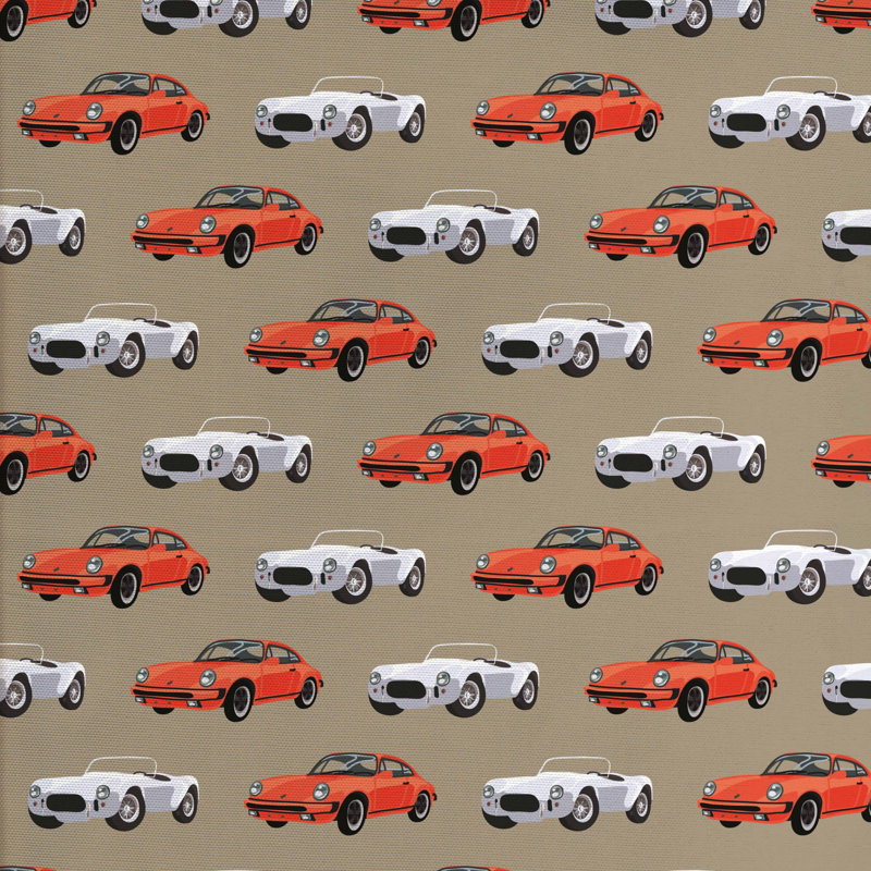 Tissu cars, l 36 po x L 360 po