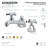 Kingston Brass Hamilton Two-Handle 3-Hole Deck Mount Widespread Bathroom Faucet with Brass Pop-Up Drain-52197117-115315624