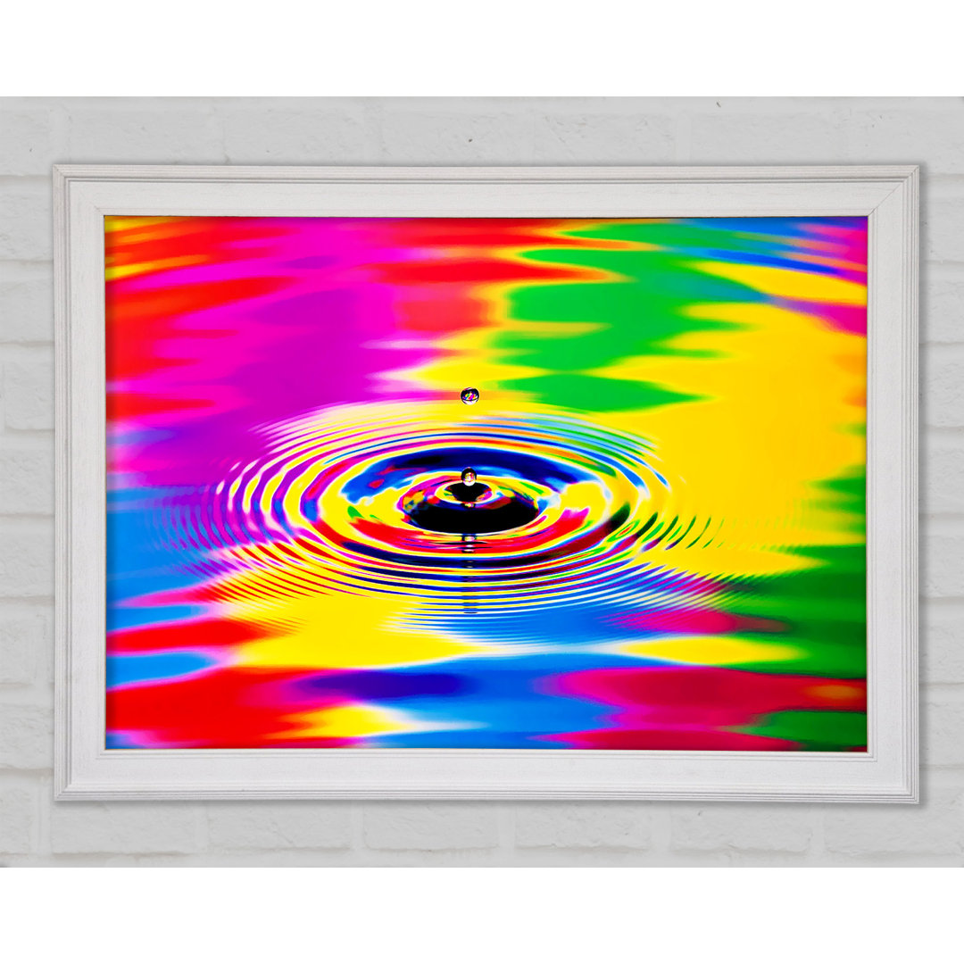 Rainbow Water Ripple - Einzelner Bilderrahmen Kunstdrucke