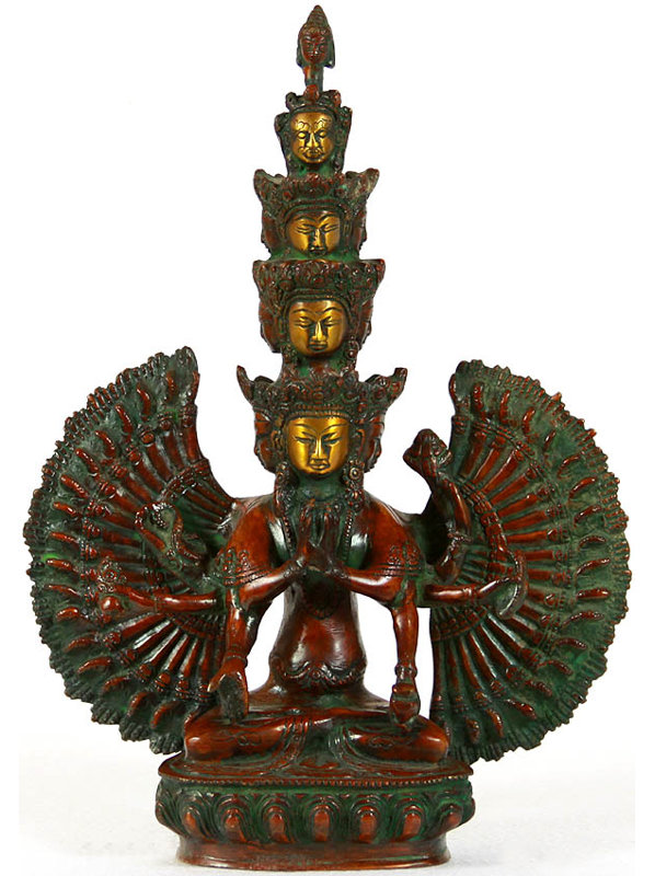 Bouddhiste tibétain à onze têtes Avalokiteshvara