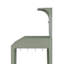Banc de rempotage extérieur en métal avec roulettes et tablette de rangement-743913252-743913253
