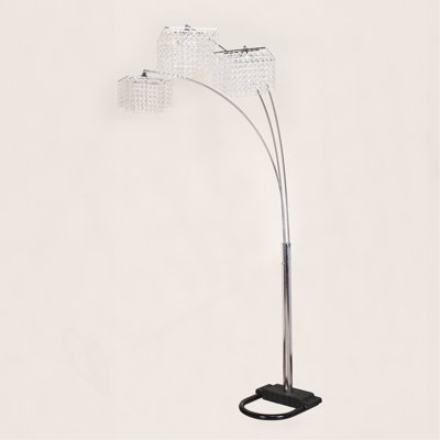 Lampe courbée de salon à arche de cristal de style moderne et luxueux 1Pc