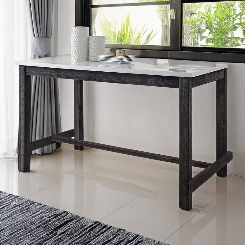 Browder Counter Height Table, Marble & Weathered Espresso