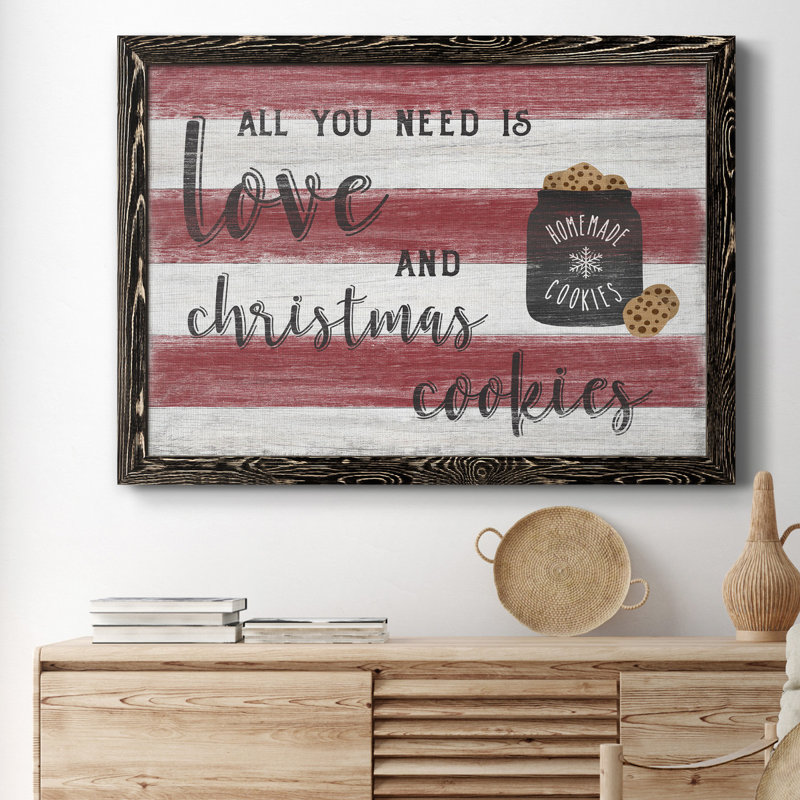 Biscuits de Noël - Impression sur toile, H 37,5 po x l 27,5 po x P 1,5 po, Noir