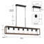 Lustre rectangulaire à 7 lumières à intensité variable Elutheria-1454777722