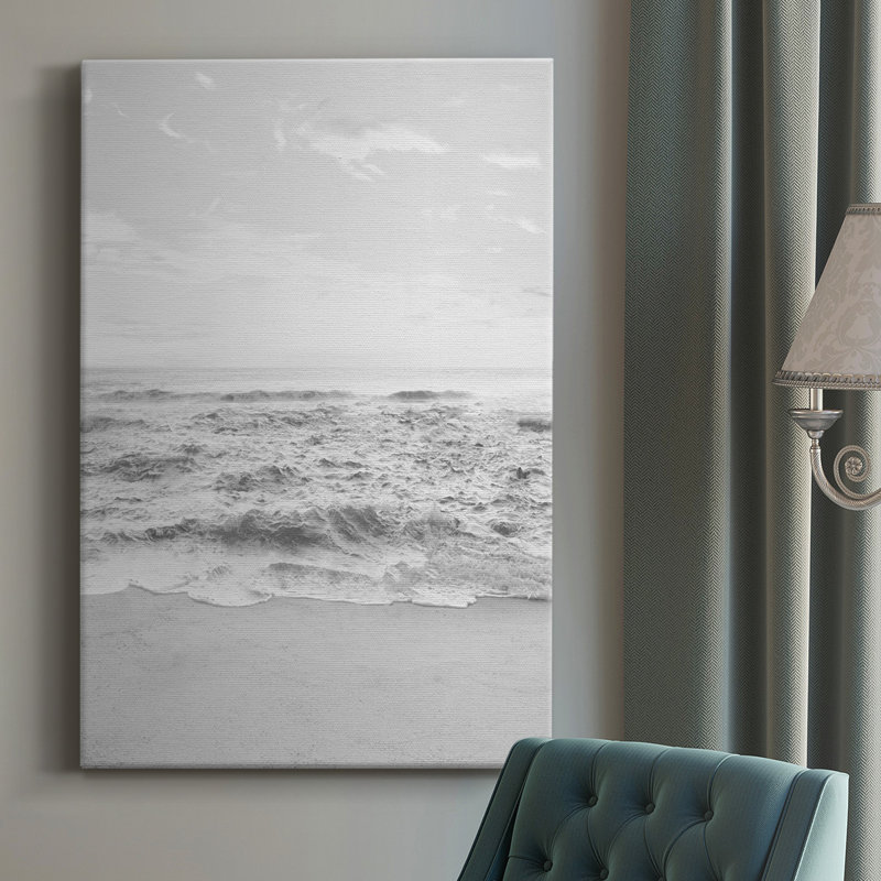Toile encadrée de qualité supérieure «Gentle Tides I» - prête à être accrochée, H 18 po x l 12 po, Toile tendue