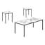Ensemble de table, ensemble de 3 pièces, café, stratifié aspect marbre, contemporain, moderne