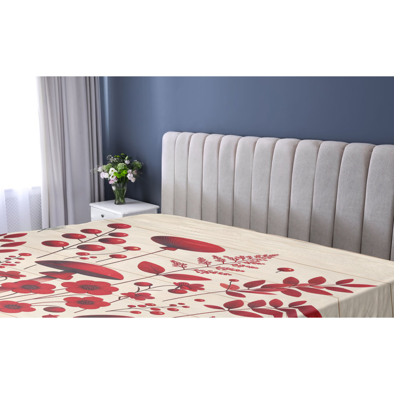 Drap-housse rustique Ambesonne_ Merveille de bois rougeâtre_ Rubis, Simple
