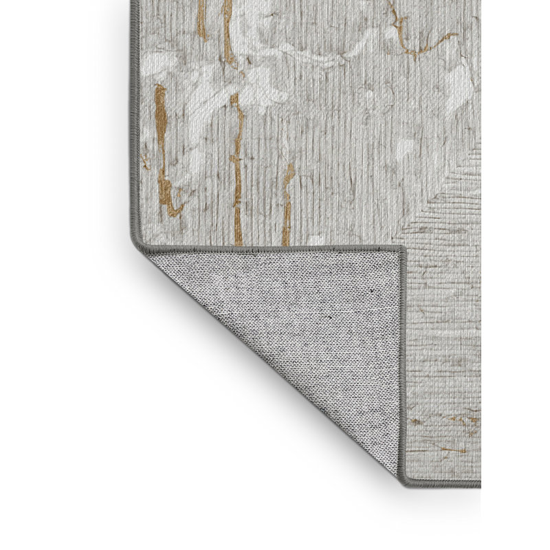 Tapis gris lavable à la machine, Rectangle 7 pi x 10 pi