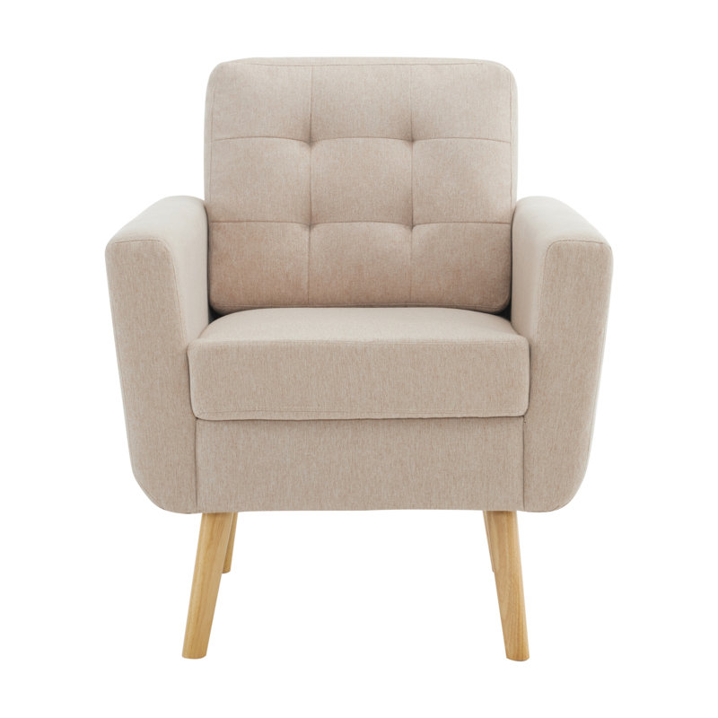 Aniyah Upholstered Armchair, Beige