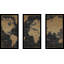 "Mappemonde Borderless Black Gold" par Pela Studio, reproduction de 3 pièces sur acrylique-305750824