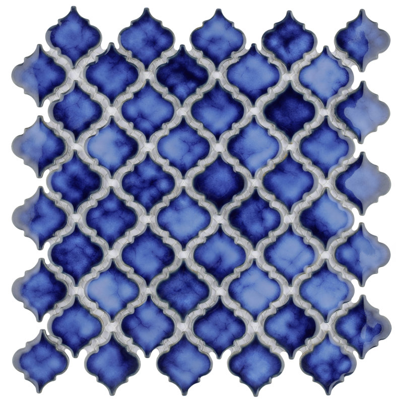 Hudson Tangier 2" x 2" Porcelain Grid Mosaic Wall & Floor Tile, Sapphire