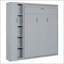 Lit escamotable double pleine grandeur avec tablettes-677547845-677547844