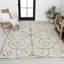 Tapis d'intérieur / extérieur crème / bleu marine Bilol-1920406681