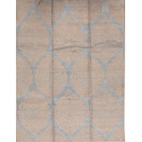 Geometric Area Rug in Light Blue/Beige