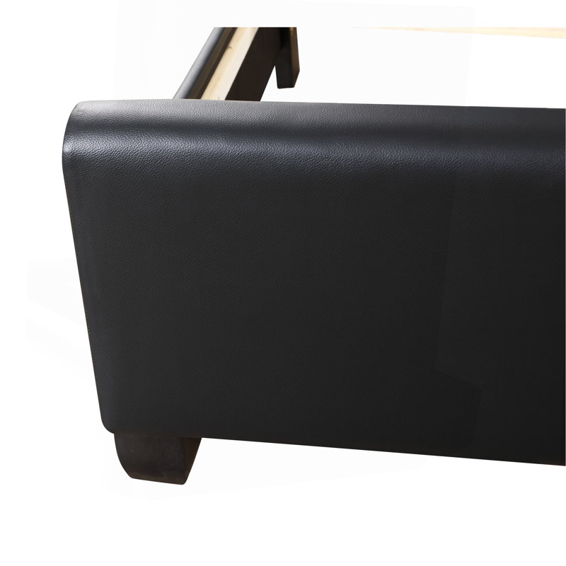 Élégant lit simple contemporain noir audacieux