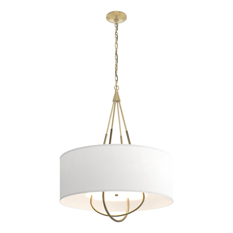 Loop 4 - Light Chandelier, Natural Anna, Modern Brass, Soft Gold