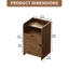 Table de chevet multi-rangement avec tiroir et armoire, table d'appoint compacte avec tablettes ouvertes pour la chambre à coucher, table de chevet fonctionnelle