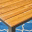 Table de salle à manger rectangulaire d'extérieur, table de patio en bois d'acacia de L 71 po