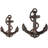 Aluminum Metal Weathered Anchor Bronze Wall Decor with Curved Rope Design Set
