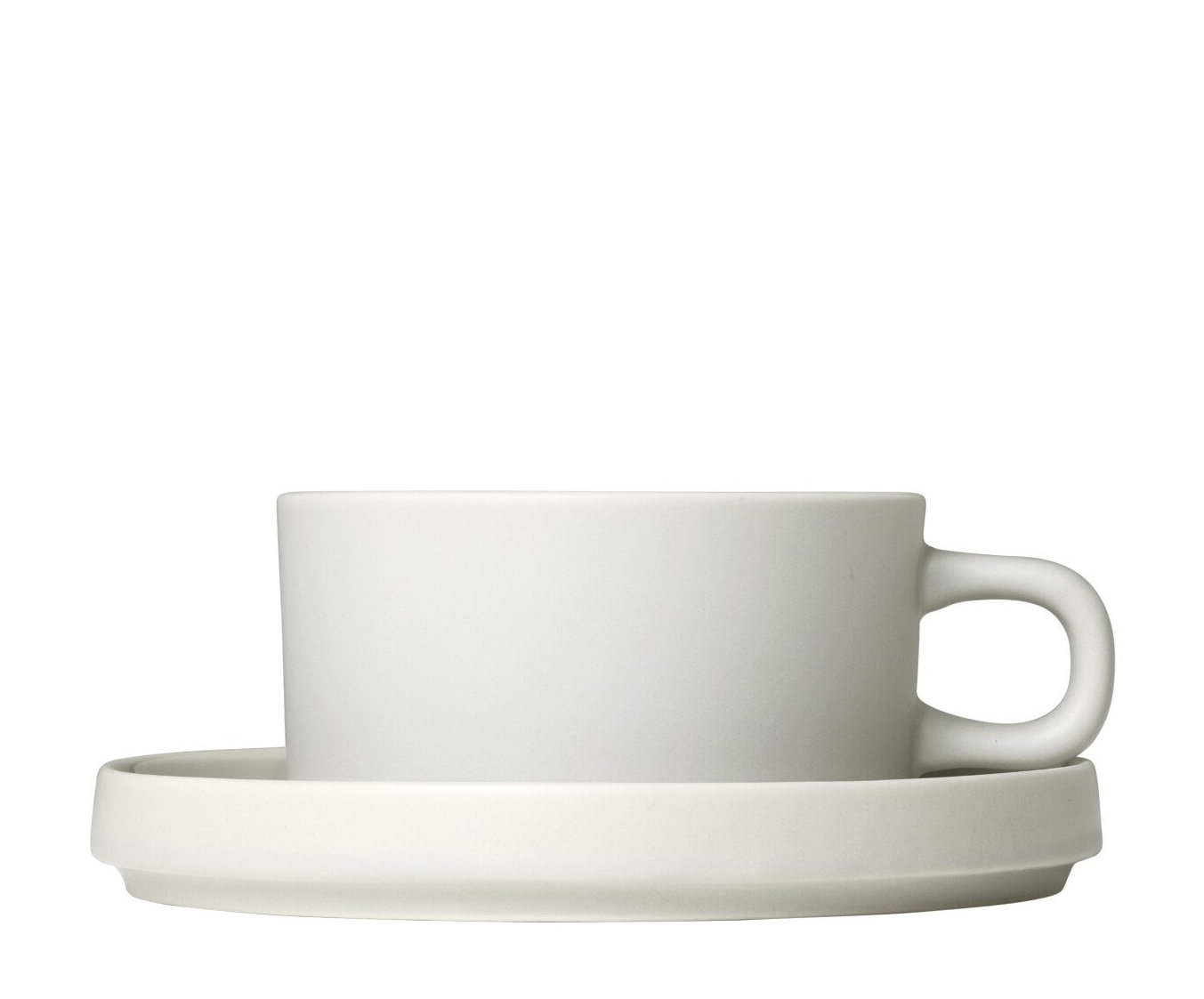Pilar Stoneware Teacup, Moonbeam