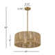 Jolene 4 Light Metal Dimmable Drum Chandelier