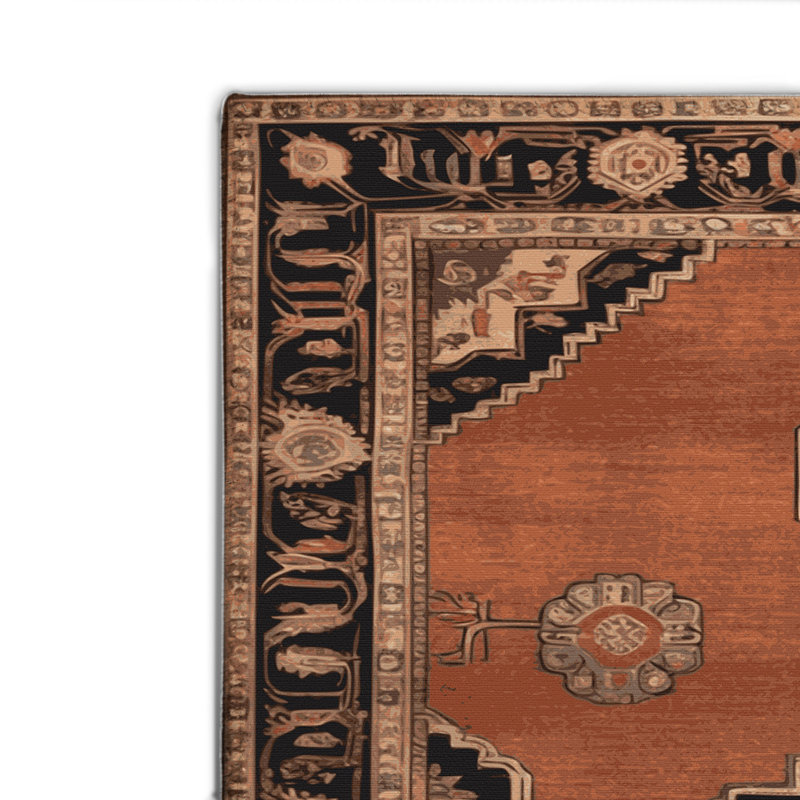 Tapis d'intérieur et d'extérieur brun Persian, Rectangulaire 2 pi x 3 pi