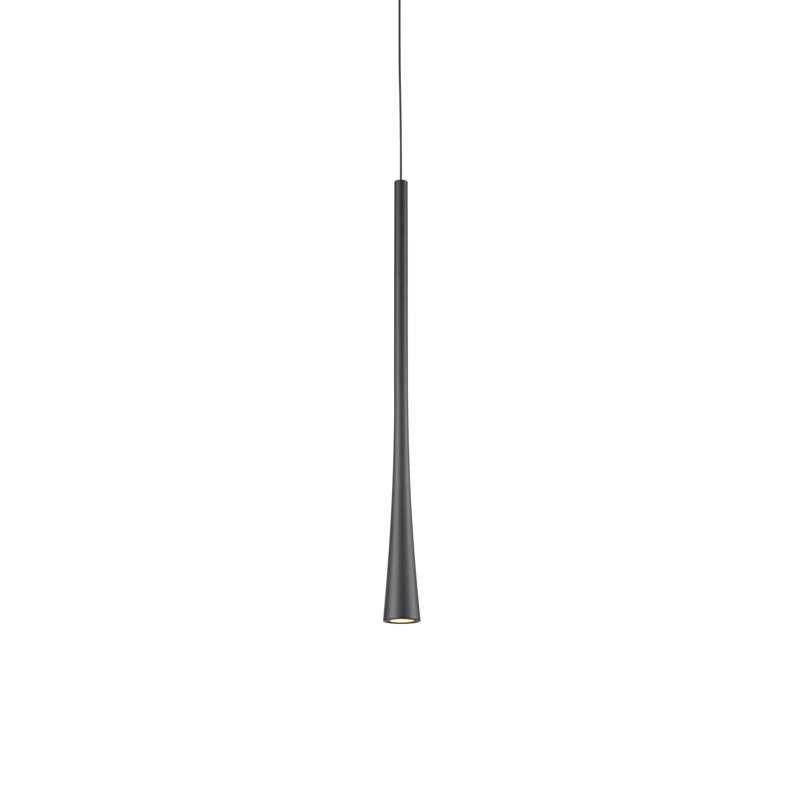 Taper 1 - Light LED Pendant, 136" H x 1.25" W x 1.25" D, Black
