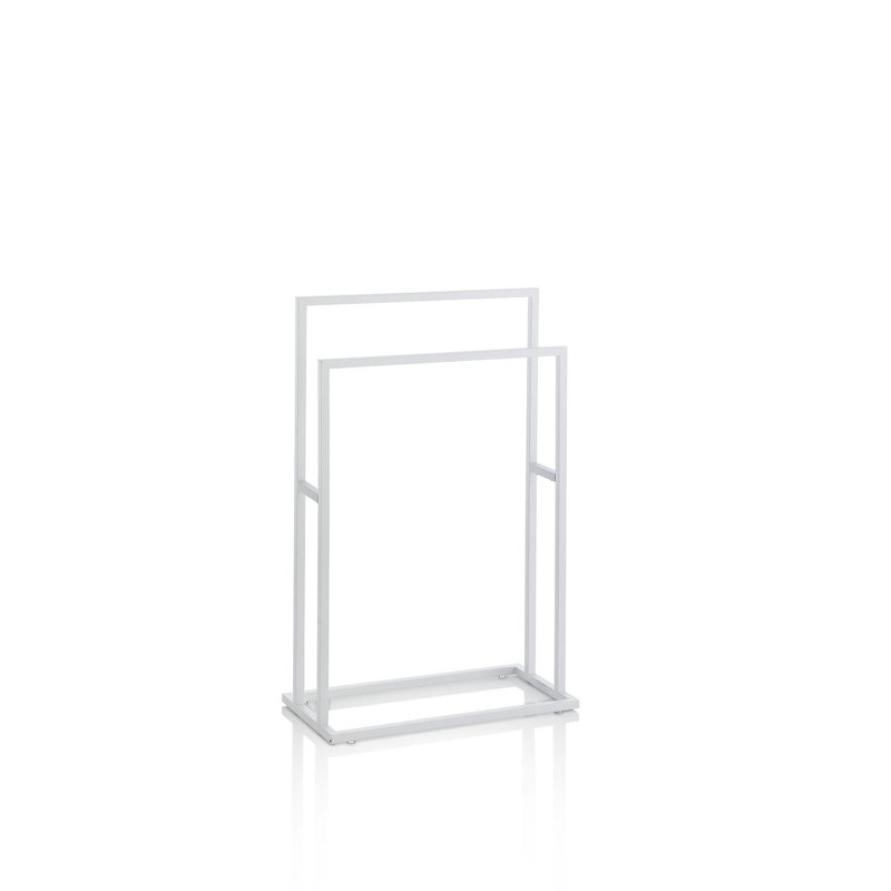 Koi 2 Freestanding Towel Stand, White Matte