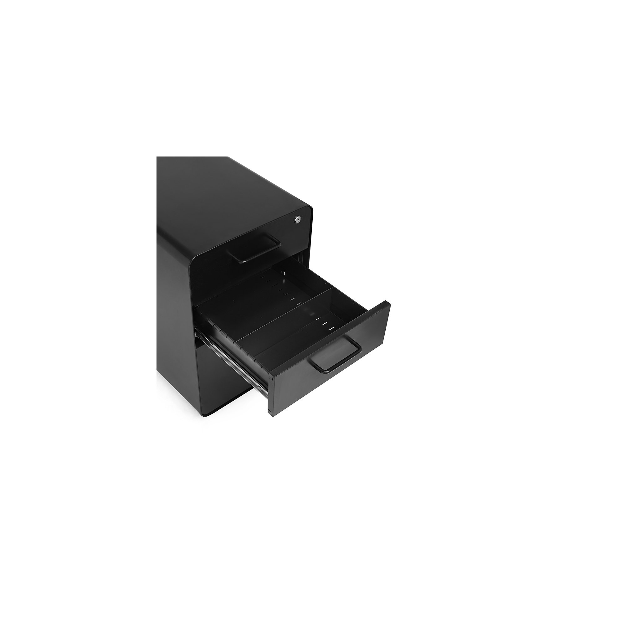 Stow 3 - Drawer Vertical File Cabinet, Without Caster, Black