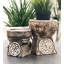 2 Piece Wood Tabletop Dish Set
