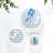 Blue Memory Board Wall Decor 3 - Piece , Circle Shape, Solid Wood Frame, Ideal For Living Room Display Ideas Of Pieces, Modern Style Upgrade