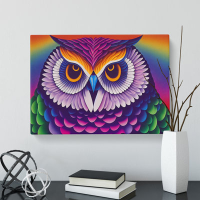 Colourful Owl Art Vol.4 - Wrapped Canvas