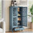 Accent Cabinet with Openwork Carving Door and Solid Wood Legs-1316735372