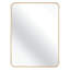 Grand miroir mural rectangulaire doré de 30 po x 40 po pour salle de bain moderne - Non, alliage d'aluminium rouille, verre Hd facile à assembler, aluminium, caractéristiques-131496573