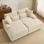 Ensemble de chaise longue double avec repose-pieds réversible - Velours côtelé doux, rangement, port USB, siège / table multifonctionnel pour le salon-118054762