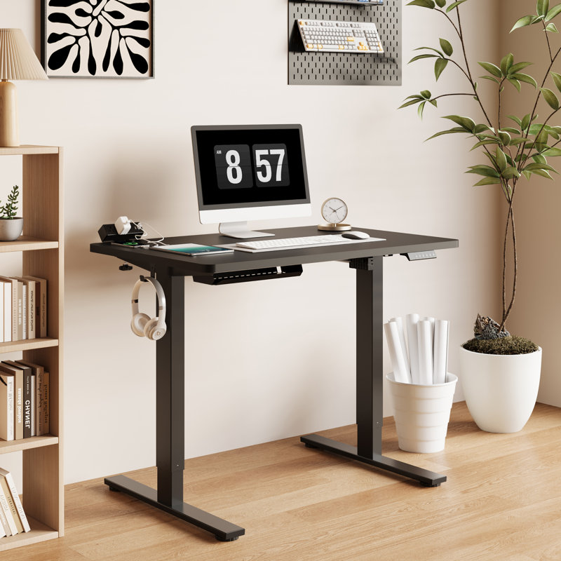 Bureau debout à hauteur ajustable Home Office, Noir