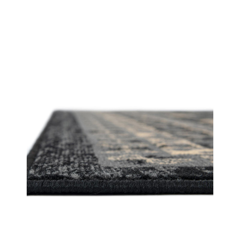 Tapis noir Eesi Southwestern, Rectangle 9 pi x 12 pi