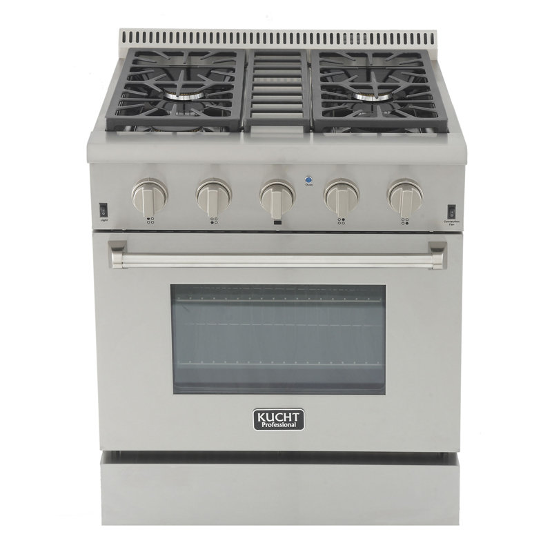Kucht 30" 4.2 Cubic Feet Free Standing Range, Natural Gas, Stainless Steel